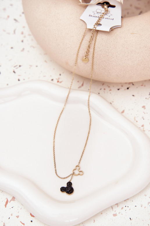 Kett roostevabast terasest hiir Miki Kuldset värvi