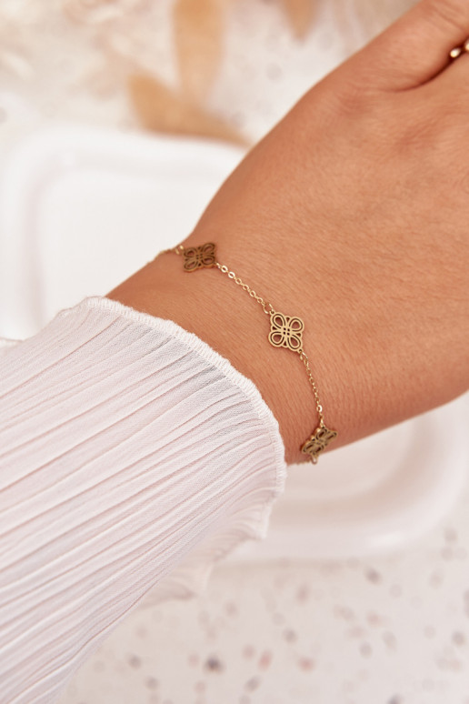 Käevõru roostevabast terasest Koos ripatsidega Kuldset värvi