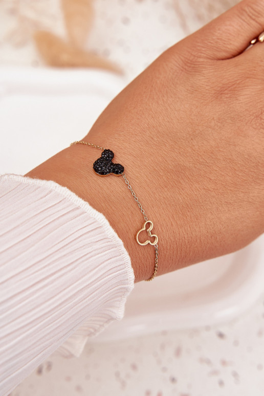 Käevõru roostevabast terasest hiir Miki Kuldset värvi