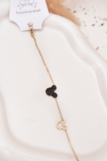 Käevõru roostevabast terasest hiir Miki Kuldset värvi 2