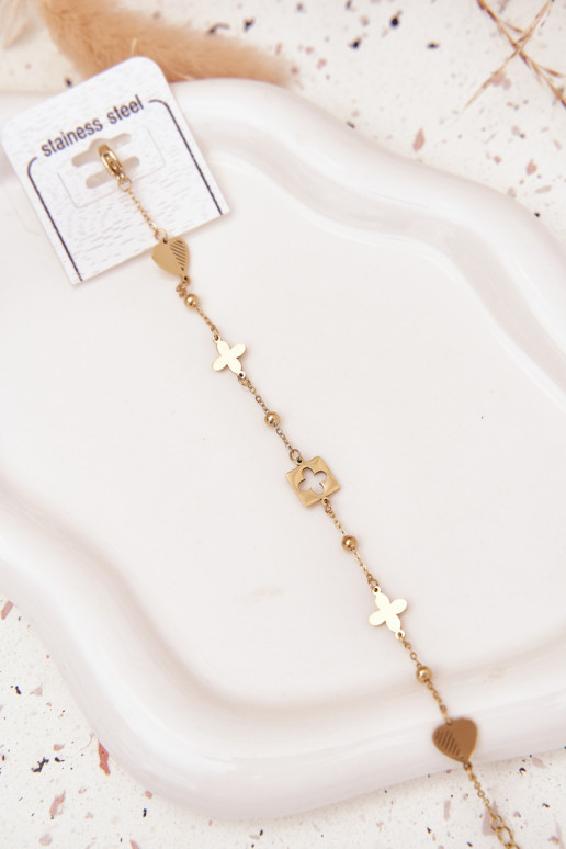 Käevõru roostevabast terasest Koos ripatsidega Kuldset värvi