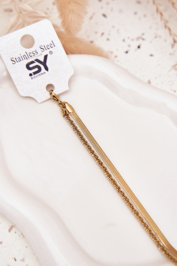 Käevõru Kahekordne roostevabast terasest Kuldset värvi 2