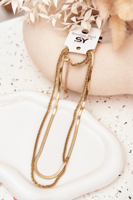 Kaelakee valmistatud roostevabast terasest Kuldset värvi