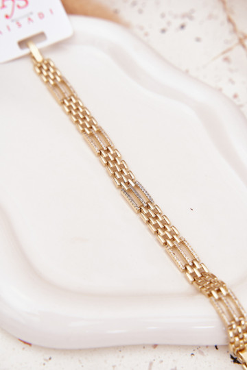 Käevõru Pealiste omad valmistatud roostevabast terasest säravate kristallidega Kuldset värvi 2