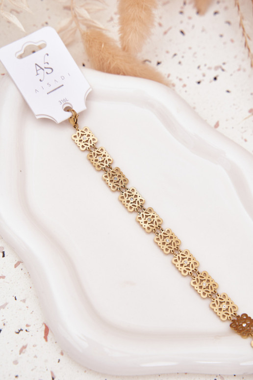 Reguleeritav Käevõru Pealiste omad säravate kristallidega Stal Chirurgiczna Kuldset värvi