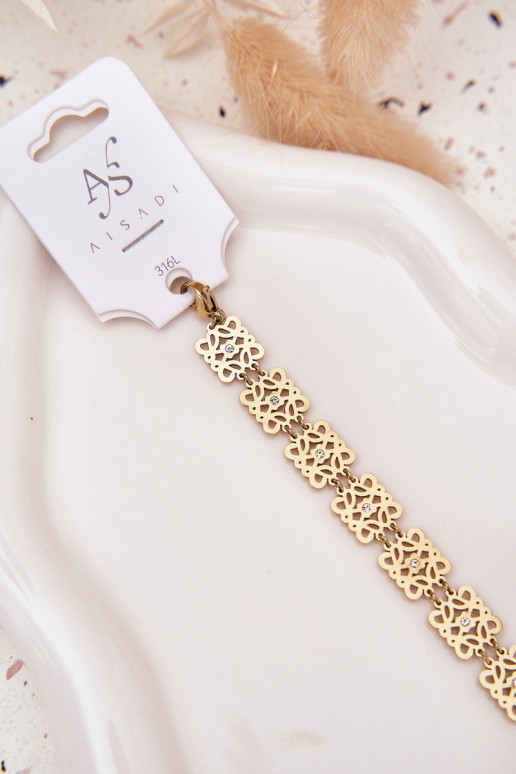 Reguleeritav Käevõru Pealiste omad säravate kristallidega Stal Chirurgiczna Kuldset värvi