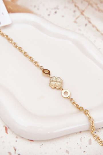 KäevõruKoniczynką valmistatud roostevabast terasest Kuldset värvi