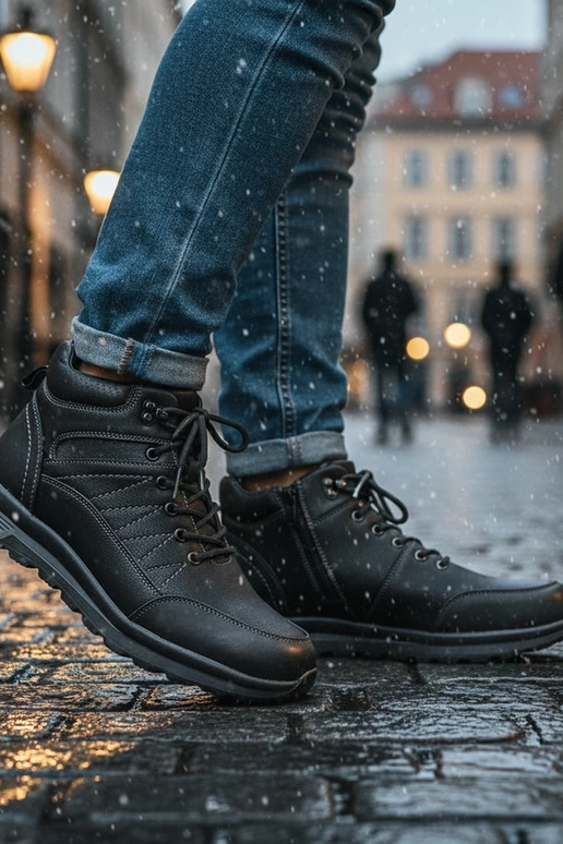 Mustad meeste sooja voodriga traperid...