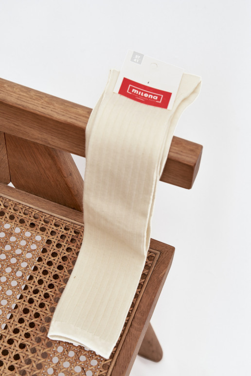 Pika meriinovilla sokid elevandiluust värviga