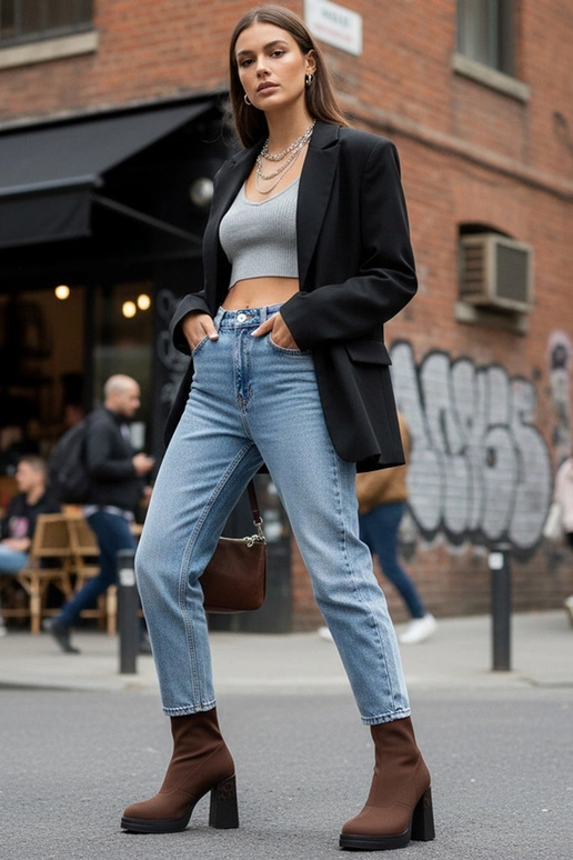 Pruunid saapad kontsaga leopardi...