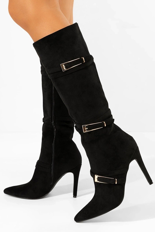 Mustad pika varrega saapad õhukese...