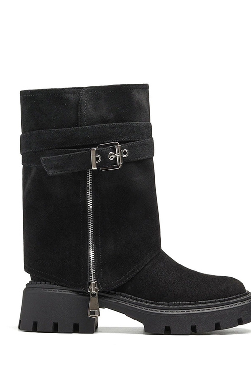 Mustad saapad eemaldatava säärega ja...