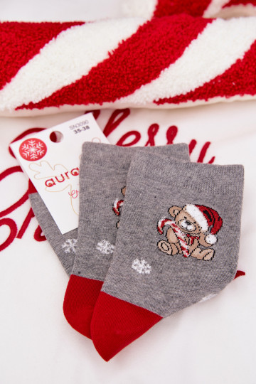 Sokid Pealiste omad Christmas Lumehelbed Karu Korgis Santa Clausa halli värvi 2