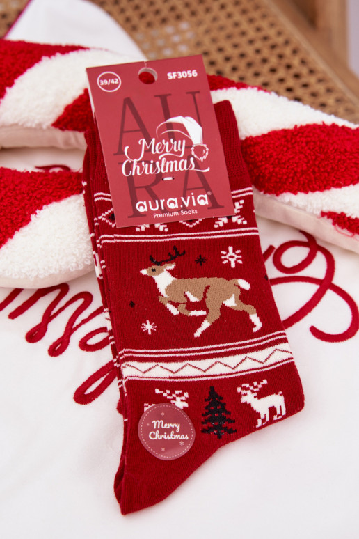 Skarpety meeste omad Christmas Biegnący Põhjapõder runased