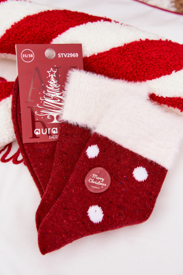 Sokid Pealiste omad Christmas karusnahaga I Kropkami INełna Alpaka runased 2