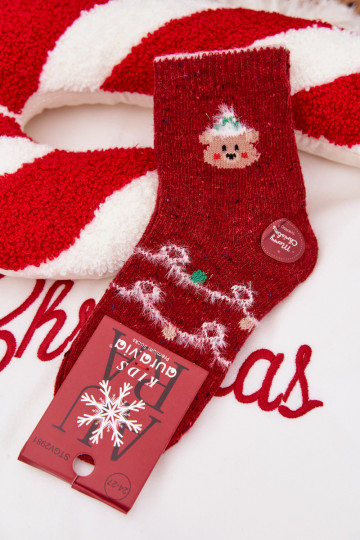 Laste jalanõud Christmas Sokid Koos Karuga INełna Alpaka runased 2