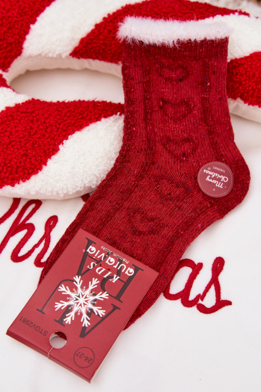 Laste jalanõud Christmas Sokid Südamed INełna Alpaka runased