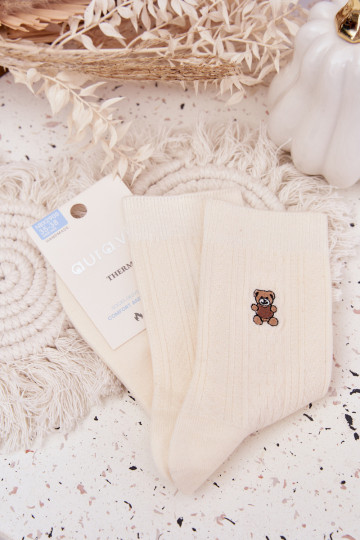 soojad Sokid Pealiste omad Villaga Karu Ecru 2