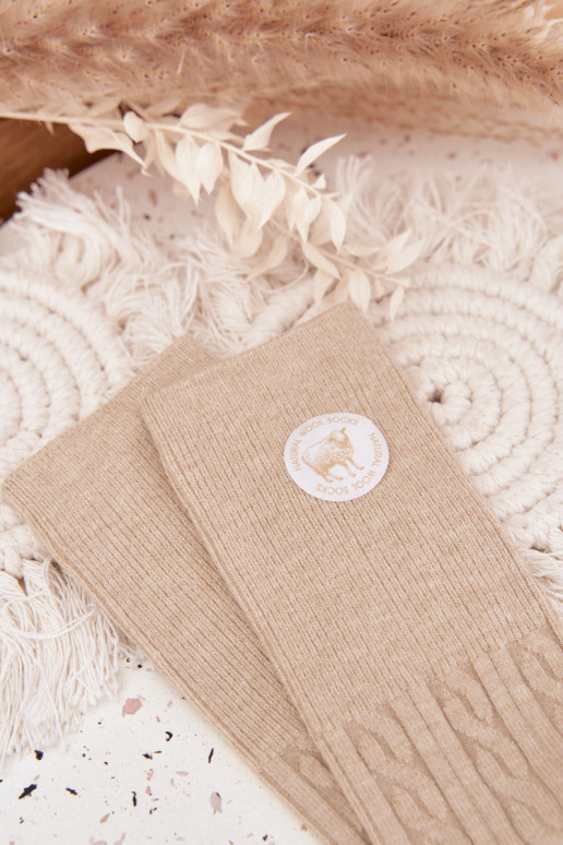 Długie INełniane Sokid Pealiste omad beeži värvi