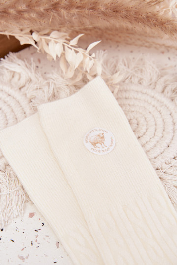 Długie INełniane Sokid Pealiste omad Ecru