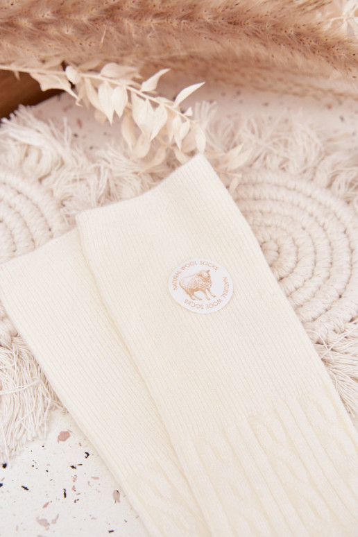 Długie INełniane Sokid Pealiste omad Ecru