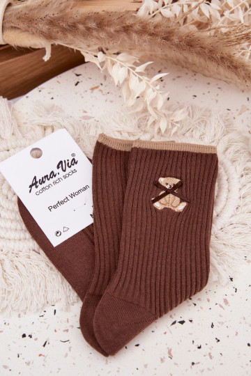 Puuvillased sokid triipudega Koos Karuga Czekoladosissee 2