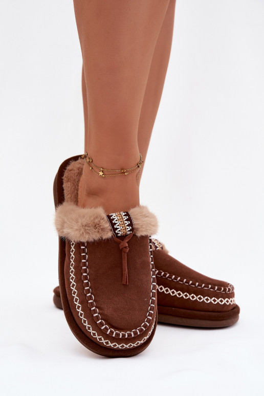 Plätud Pealiste omad karusnahaga I Haftem pruunid värvi Perivelle