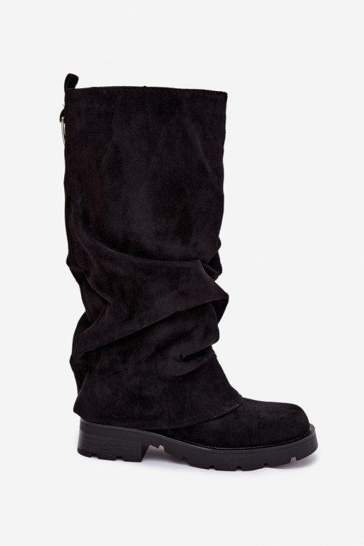 Pealiste pika säärega saapad Slip-on Korjatud pealsega msuud Ilvessa