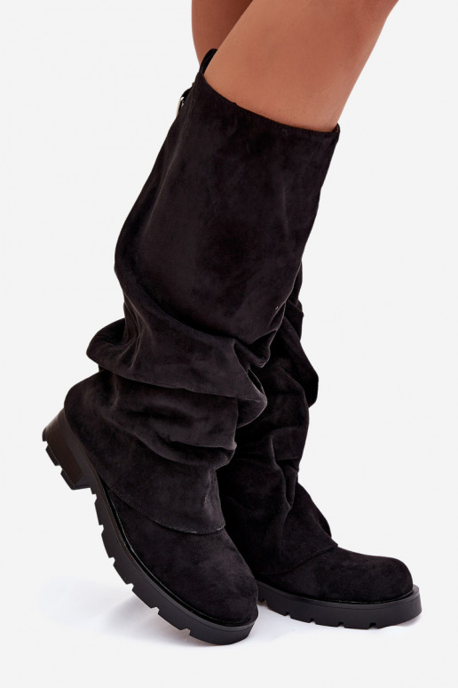 Pealiste pika säärega saapad Slip-on Korjatud pealsega msuud Ilvessa