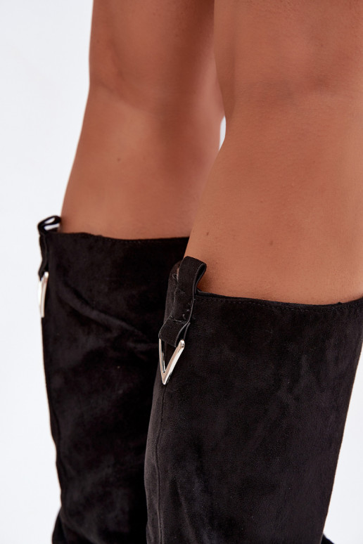 Pealiste pika säärega saapad Slip-on Korjatud pealsega msuud Ilvessa