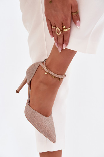 Läikivad kõrge kontsaga kingad rihmadega Szampańskie Joranne 2