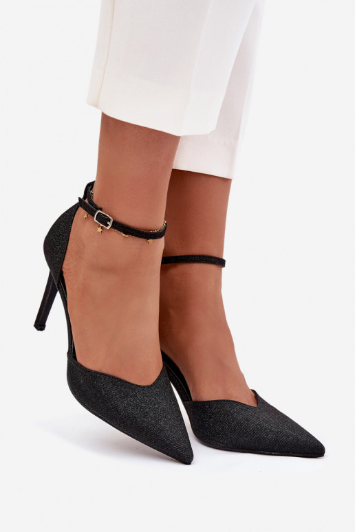 Läikivad kõrge kontsaga kingad rihmadega msuud Joranne