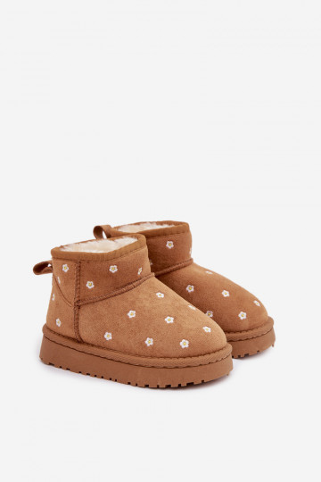 nööpidega lumesaapad Laste jalanõud Ozdobione Lilluszkami pruunid värvi Gracina 2