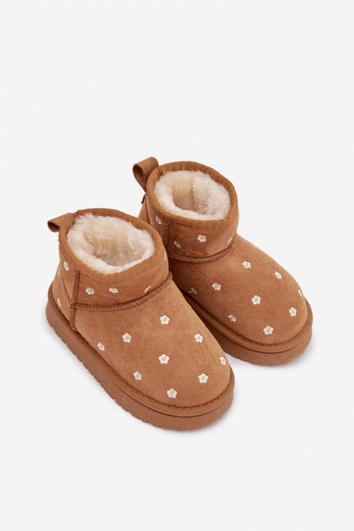 nööpidega lumesaapad Laste jalanõud Ozdobione Lilluszkami pruunid värvi Gracina