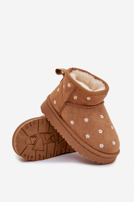 nööpidega lumesaapad Laste jalanõud Ozdobione Lilluszkami pruunid värvi Gracina