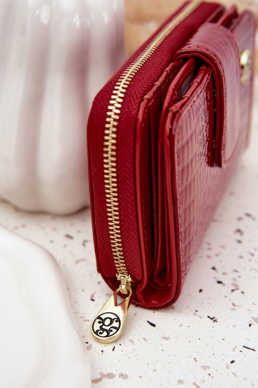 Lakitud Rahakott Koos reljeefiga punased Rivonna