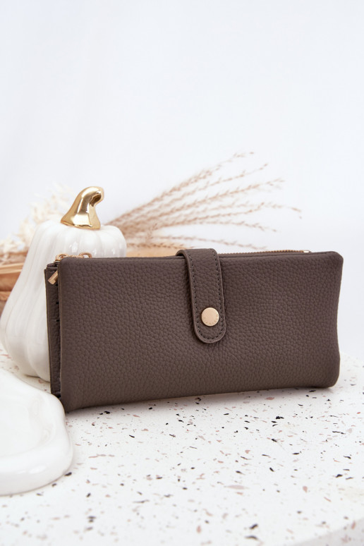 Rahakott eko-nahast Suur halli värvi Gilessa