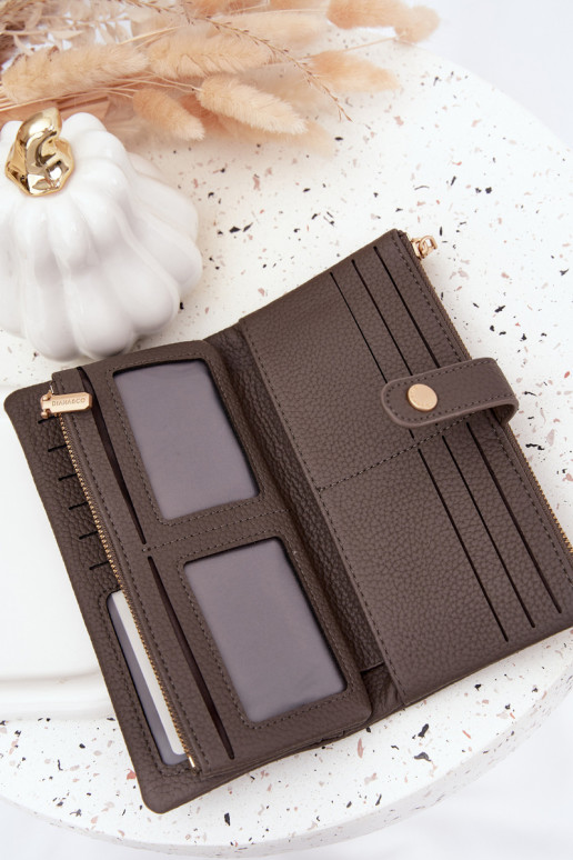 Rahakott eko-nahast Suur halli värvi Gilessa