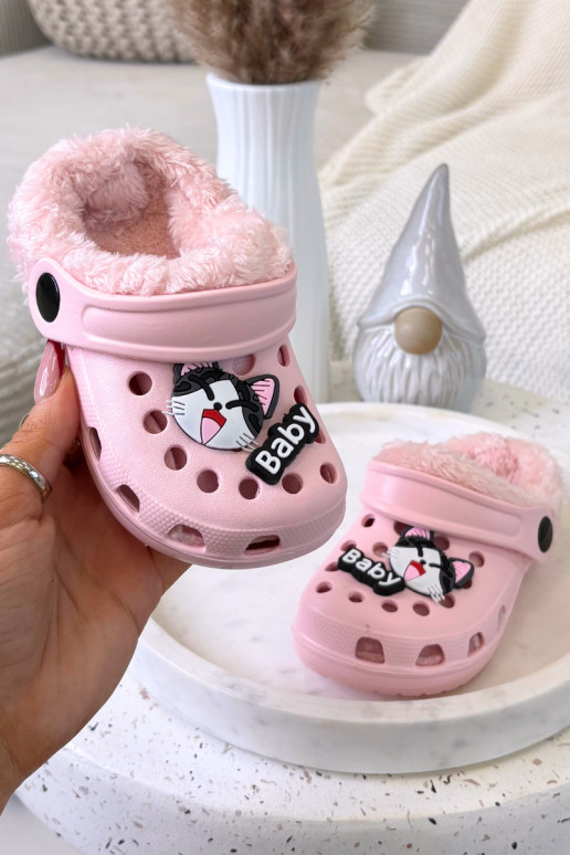 Laste soojad sussid karvaseest sees, roosavärvi „Cerelle"