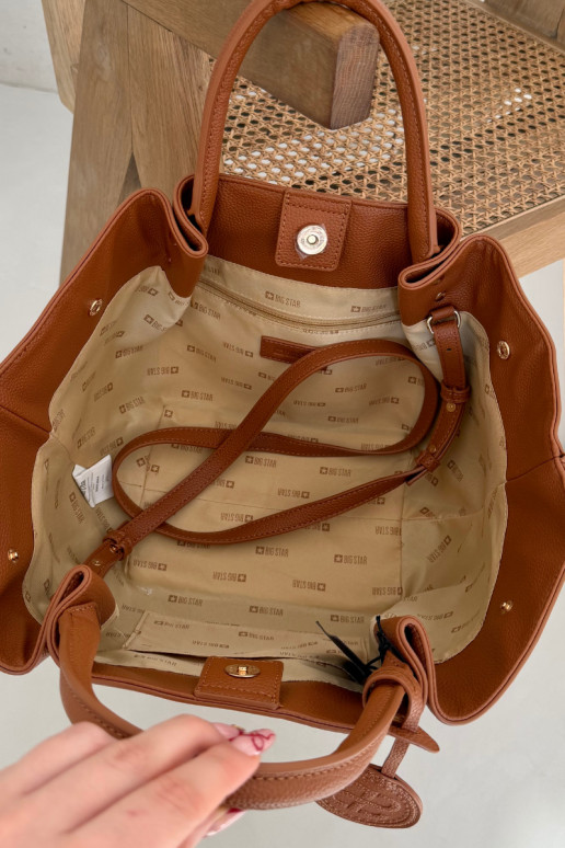 Käekott Ostleja eko-nahast Big Star SS574004 pruunid värvi