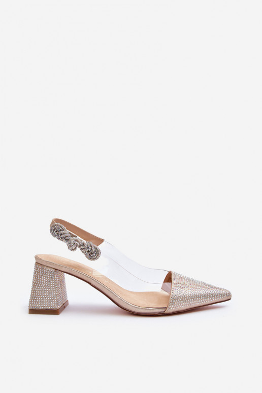 Elegantsed Kingad Terava ninaga jalatsid D&A MR91292-1 Kuldset värvi