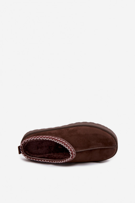 Sellel ondal nööpidega lumesaapad Pealiste omadHaftem platvormiga Czekoladosissee Pealrirya