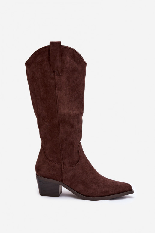 pika säärega saapad Kauboi saapad Pealiste omad Czekoladosissee Jazelle