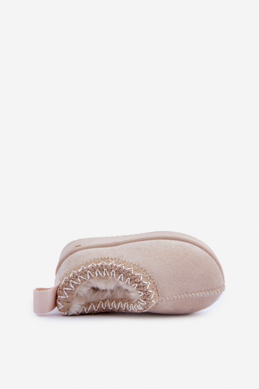 nööpidega lumesaapad Pealiste poolsaapad Laste jalanõud platvormiga voodriga karusnahaga Elevandiluu värvi Vilabria