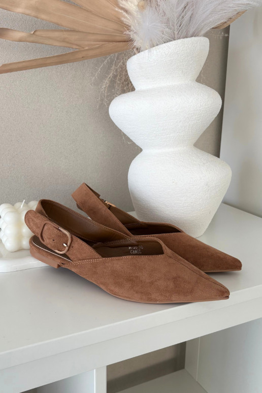 Baleriinad Pealiste omad neetide ja pandlaga pruunid värvi Tanelia