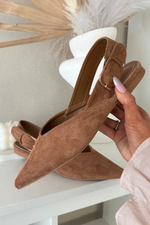 Baleriinad Pealiste omad neetide ja pandlaga pruunid värvi Tanelia