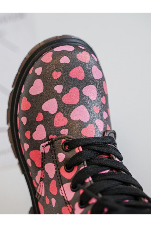 voodriga Pealiste poolsaapad Laste jalanõud tõmblukuga Must-Tumeroosad värvi Dolida