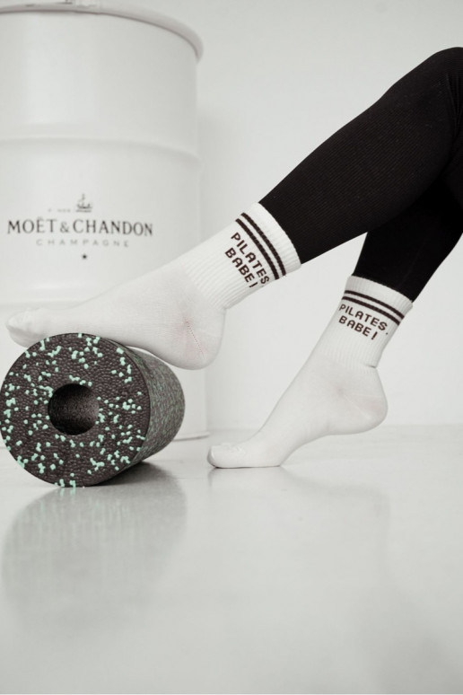 Sokid Pealiste omadPruunid värvim Pealpisem PILATES, BABE! Ecru