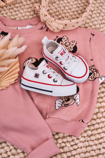 Laste jalanõud Klassikalise mudeli madalad tennised BIG STAR HH374193 valget värvi