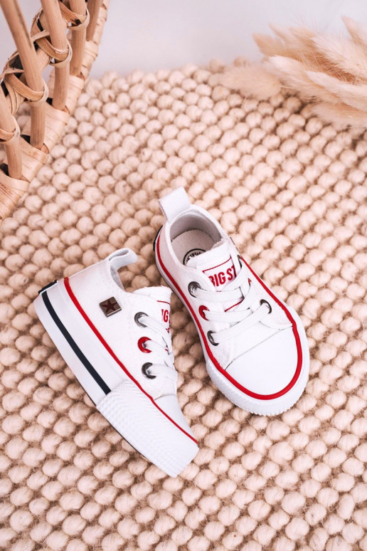 Laste jalanõud Klassikalise mudeli madalad tennised BIG STAR HH374193 valget värvi